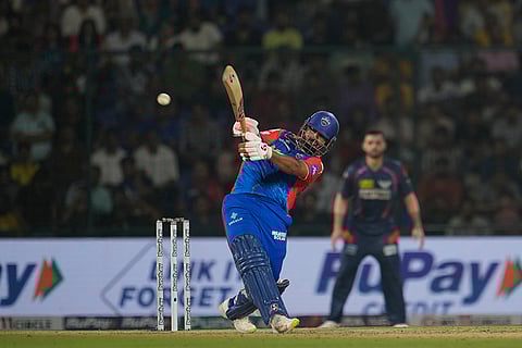 Rishabh Pant plays a shot